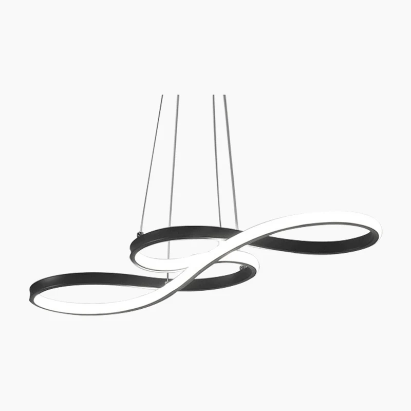 Chandelier LED Modern Artistic Metal Curved, Black/Gold