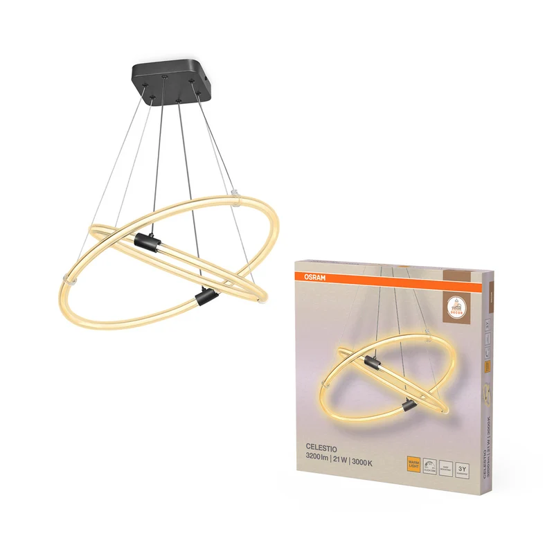 OSRAM DECOR Celestio Pendelleuchte, 21W, 3000K, 2400lm, Warmweiß, Click DIM