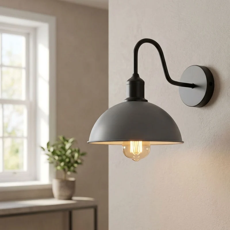 Vintage Farmhouse Wandleuchte – Industrie Barn Light Innen | Ø21 cm | E27 ~3313