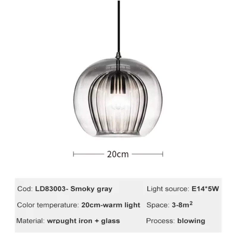 Hängelampe aus bemaltem Glas LED-Beleuchtung Natürliches Design – Ruche Cristalline