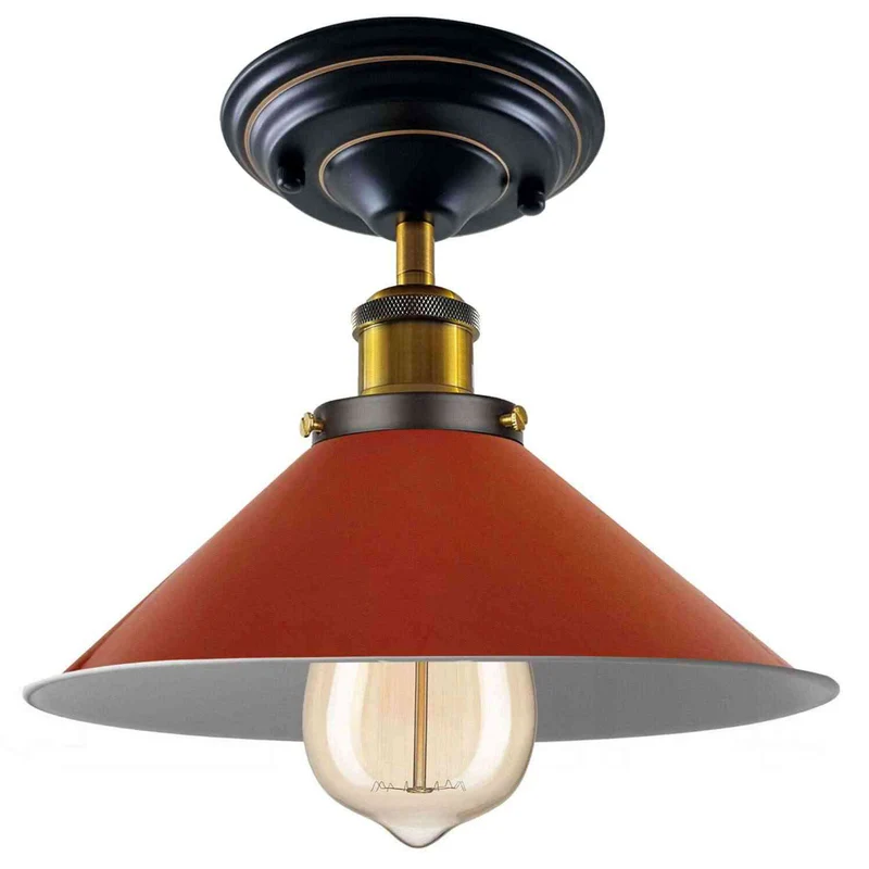 Deckenleuchte Gold Matt – Vintage Industrie Deckenlampe | E27 ~3311