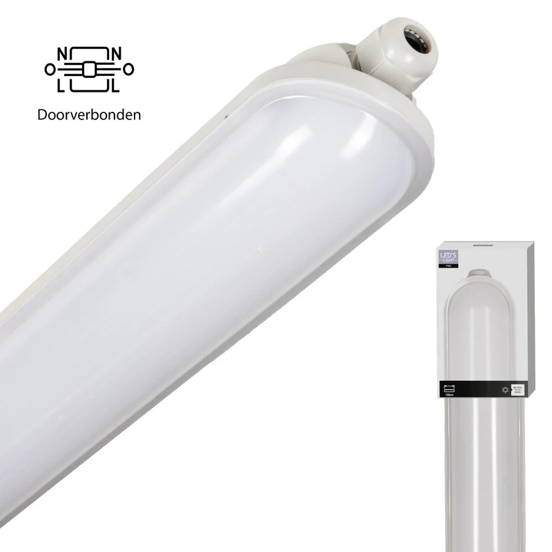 LED Feuchtraumleuchte mit Strip 150cm 40W 6400lm 4000K neutralweiß IP65 - LED's Light Pro