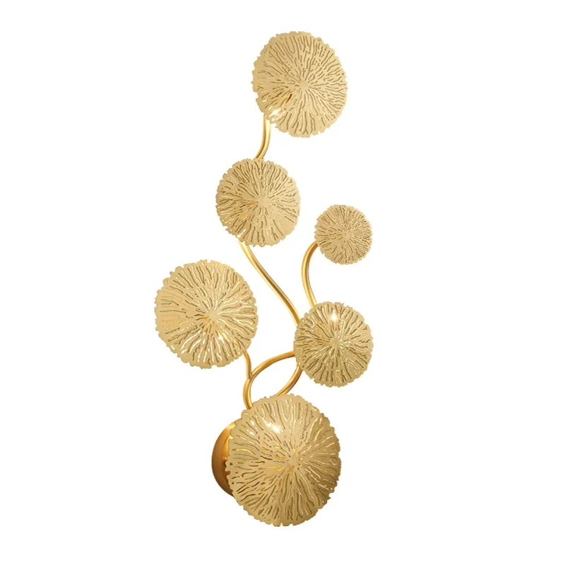 Raffinierte Wandleuchte in Blattform aus Gold – Mirage