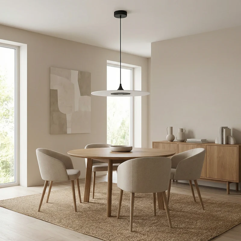 Moderne Hängelampe Grafischer Stil Funktionale Eleganz – Disque Éclipse