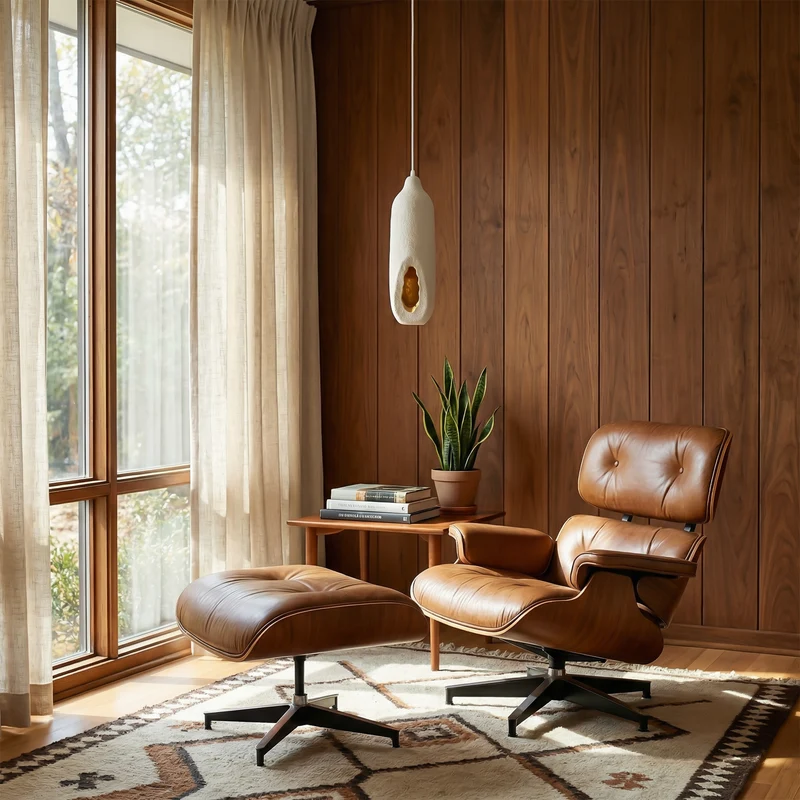 Moderne Innenpendelleuchte in Beige mit eleganter Ausführung – Lueur Caverne