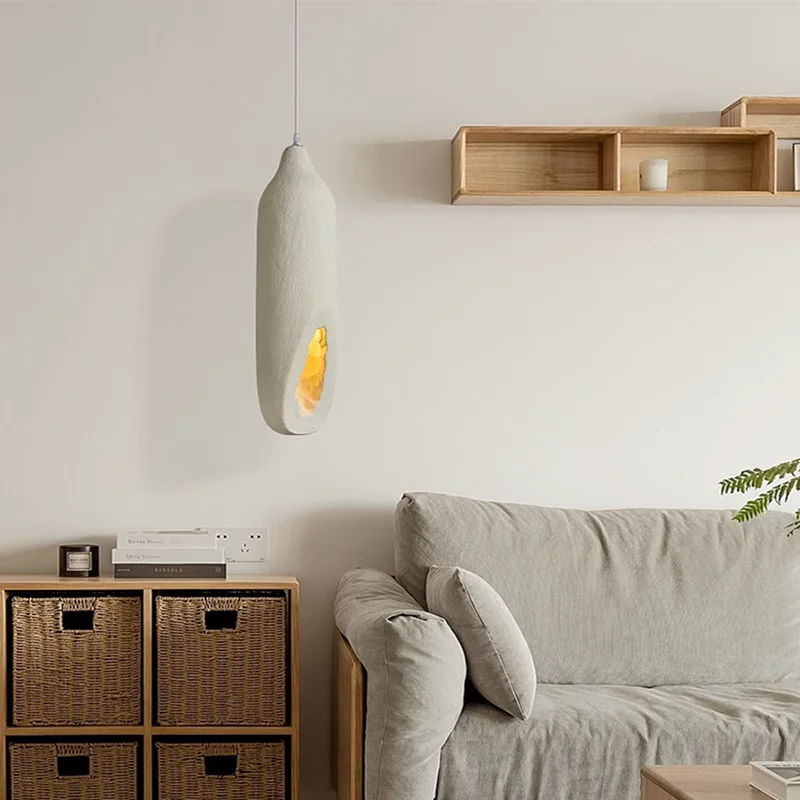 Moderne Innenpendelleuchte in Beige mit eleganter Ausführung – Lueur Caverne