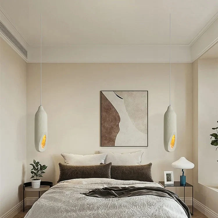 Moderne Innenpendelleuchte in Beige mit eleganter Ausführung – Lueur Caverne