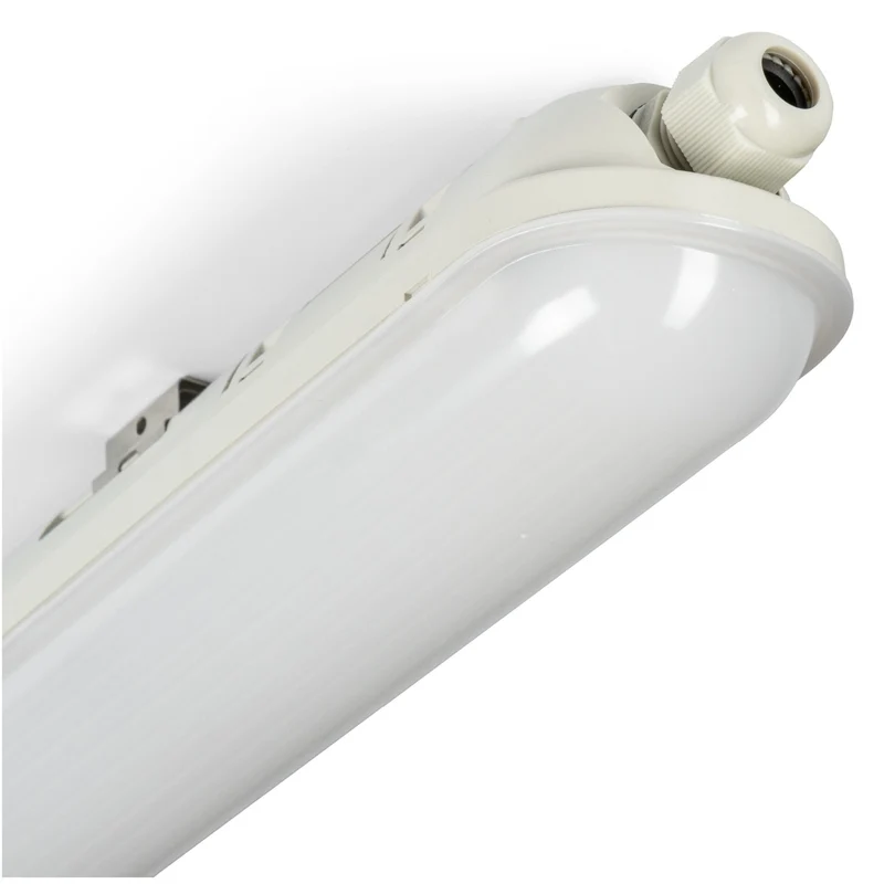 LED Feuchtraumleuchte mit Strip 60cm 15W 2400lm 4000K neutralweiß IP65 Grau - LED's Light Pro