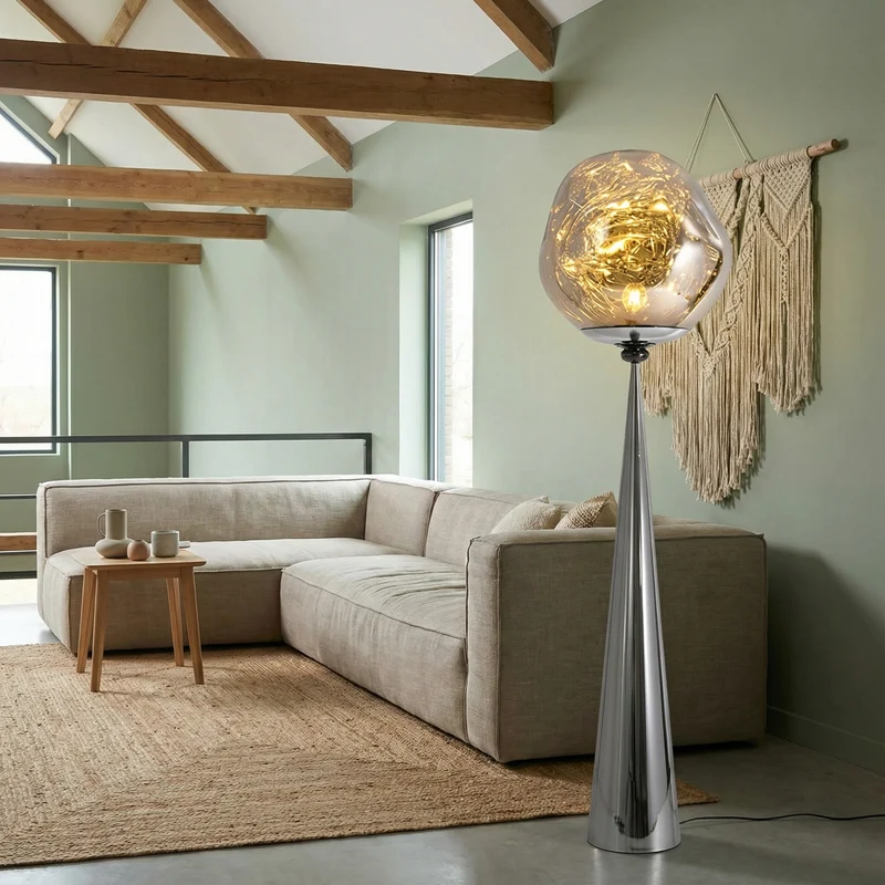 Dekorative Stehlampe Lava-Kugel Moderner Stil Entspannung – Lava