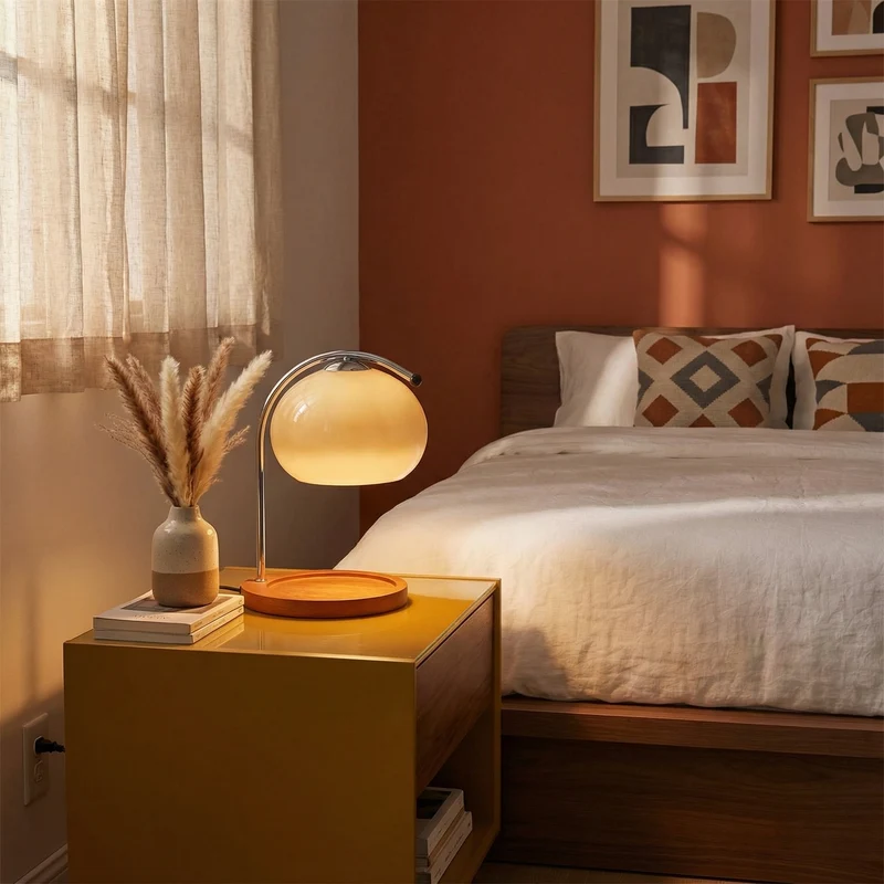 Retro-Lampe Rauchglas Zeitloses Design Sanfte Atmosphäre – Lumea