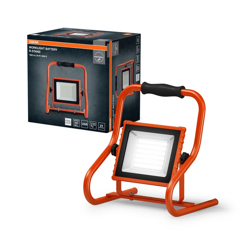OSRAM WORKLIGHTS BATTERY R-STAND Akku USB Baustrahler 20W / 4000K