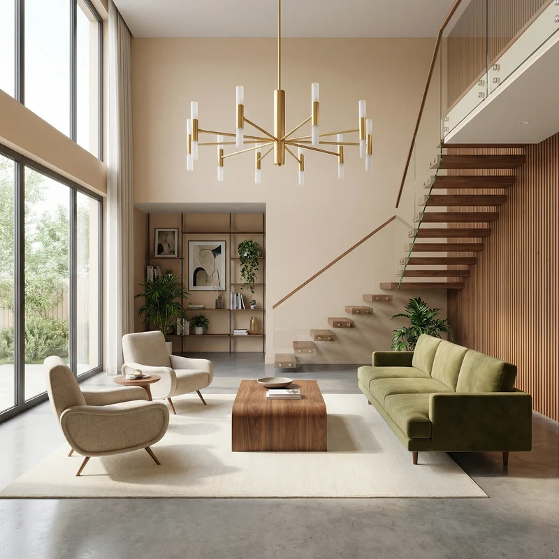 Moderner Kronleuchter Gedämpfte Atmosphäre Gold Chic – Handelor