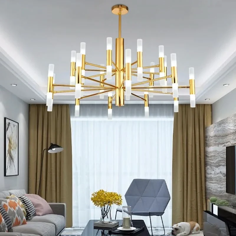 Moderner Kronleuchter Gedämpfte Atmosphäre Gold Chic – Handelor
