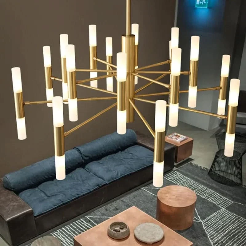 Moderner Kronleuchter Gedämpfte Atmosphäre Gold Chic – Handelor