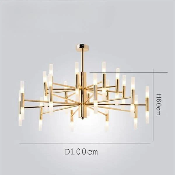 Moderner Kronleuchter Gedämpfte Atmosphäre Gold Chic – Handelor
