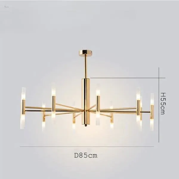 Moderner Kronleuchter Gedämpfte Atmosphäre Gold Chic – Handelor