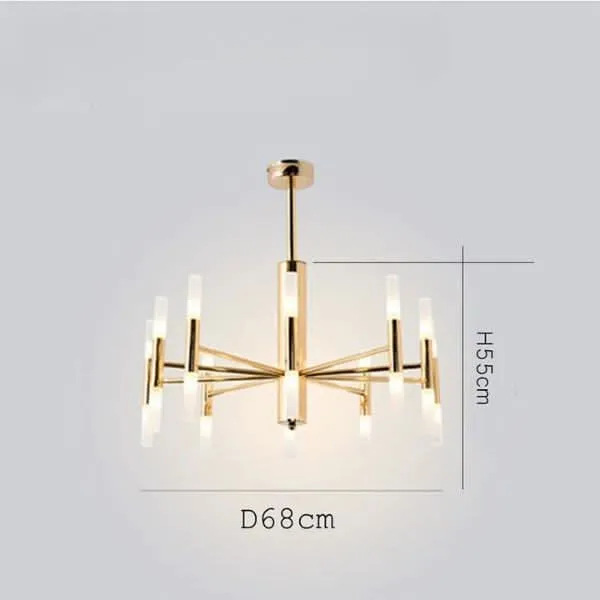 Moderner Kronleuchter Gedämpfte Atmosphäre Gold Chic – Handelor