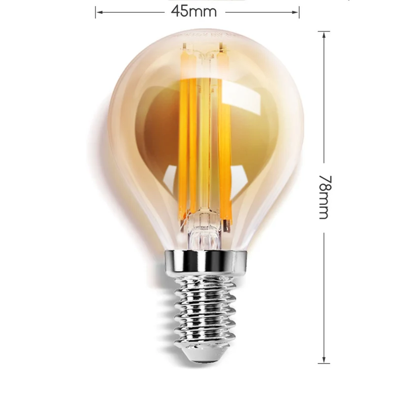 LED-Glühlampe 4W | Goldglas | Dimmbar | E14 | 2500K – Warmweiß