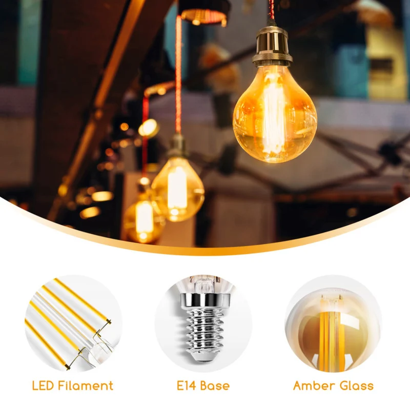 LED-Glühlampe 4W | Goldglas | Dimmbar | E14 | 2500K – Warmweiß