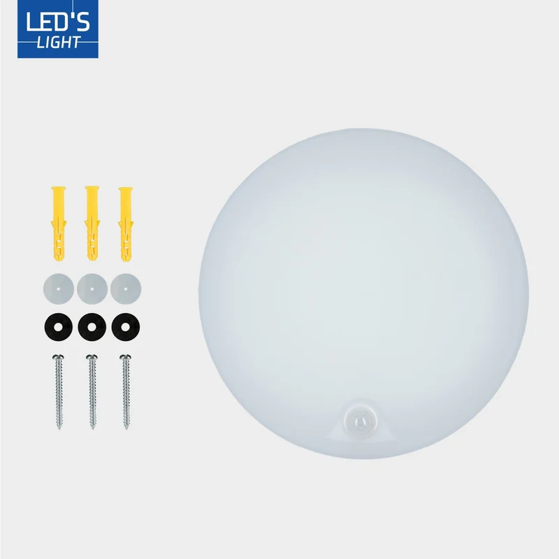 LED Deckenleuchte mit Sensor 8W 1440lm 3000/4000/6000K IP54 Weiß - LED's Light Pro