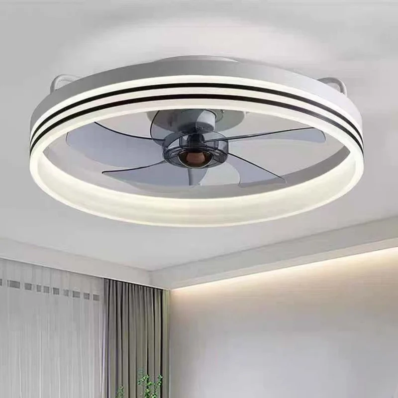 Fandelier Ceiling Fan with Light Minimalist Round LED