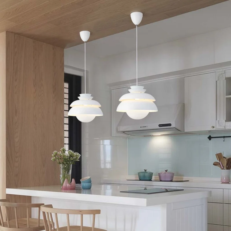 Pendant Light Nordic Minimalist with White Shade