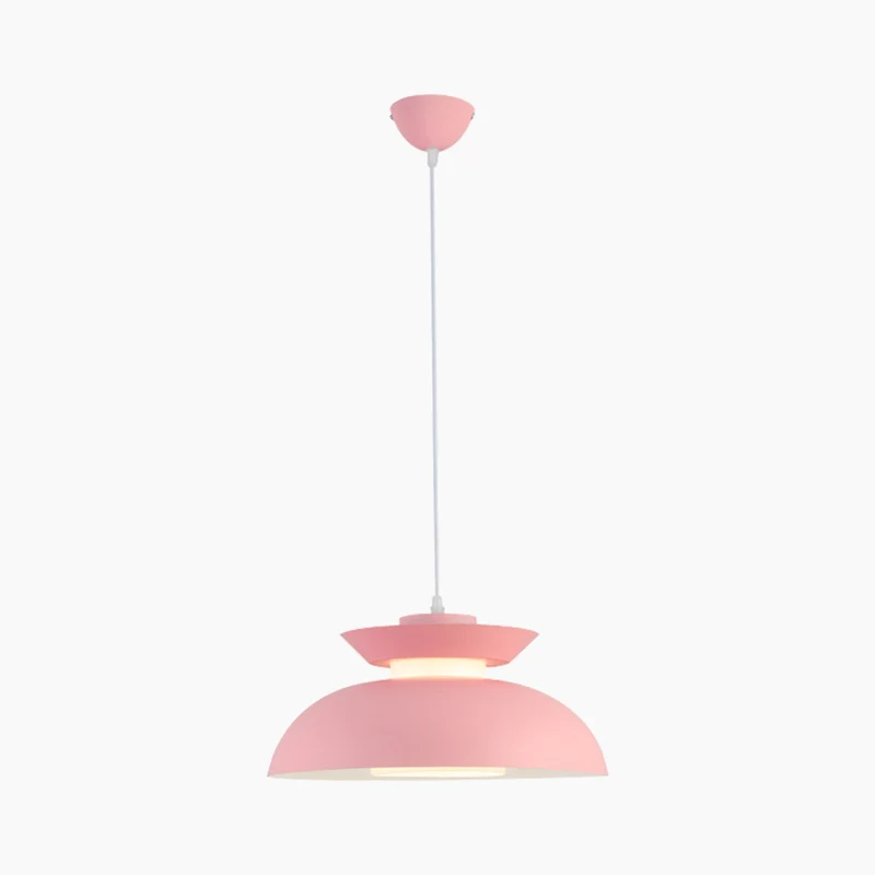 Pendant Hanging Light Macaron Aluminum String UFO Bowl Nordic, 5 Colors