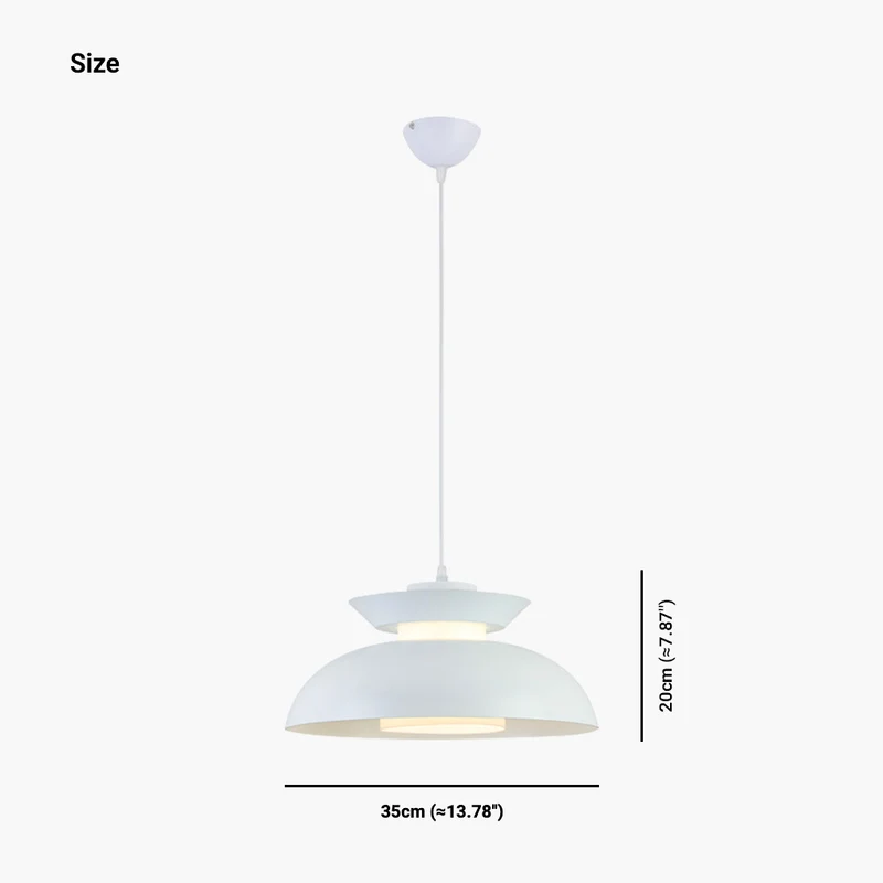Pendant Hanging Light Macaron Aluminum String UFO Bowl Nordic, 5 Colors