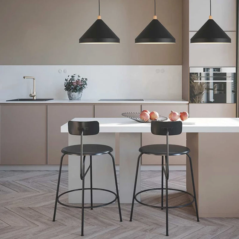 Pendant Light Cone String Modern for Dining Room/Restaurant, Black/White