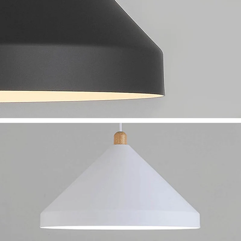 Pendant Light Cone String Modern for Dining Room/Restaurant, Black/White