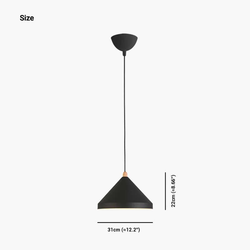 Pendant Light Cone String Modern for Dining Room/Restaurant, Black/White