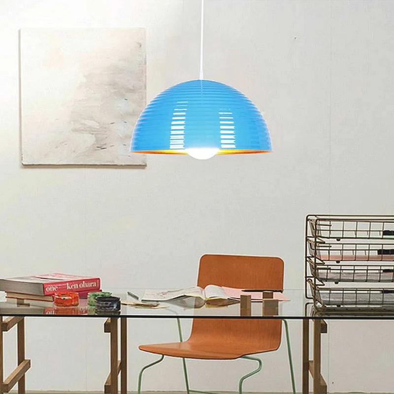 Pendant Light Pot Lid Metal Dome Minimalist for Kitchen/Dining Room, 6 Colors