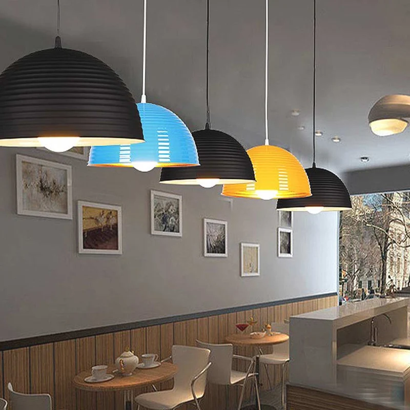 Pendant Light Pot Lid Metal Dome Minimalist for Kitchen/Dining Room, 6 Colors