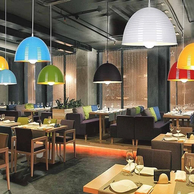 Pendant Light Pot Lid Metal Dome Minimalist for Kitchen/Dining Room, 6 Colors