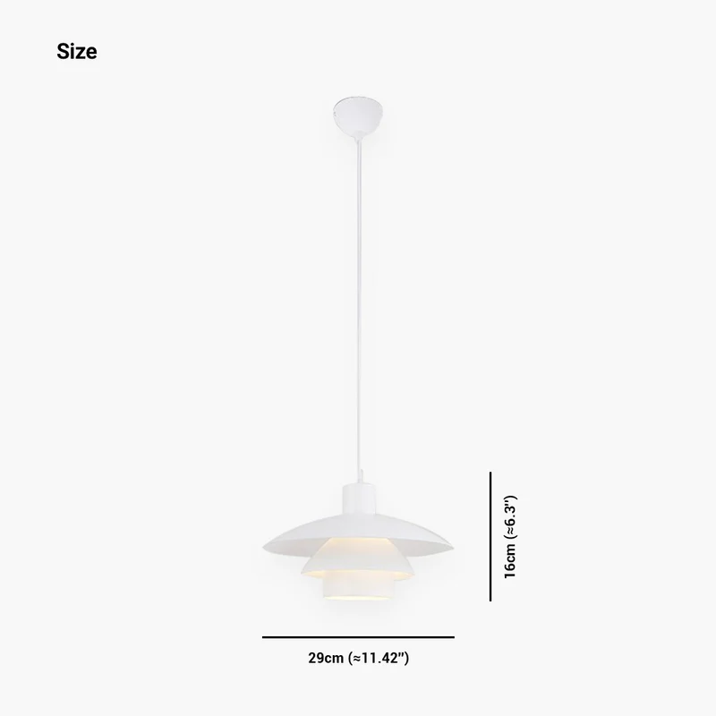 Pendant Light Fixture Modern Iconic Aluminum 3 Shade for Dining Room, White