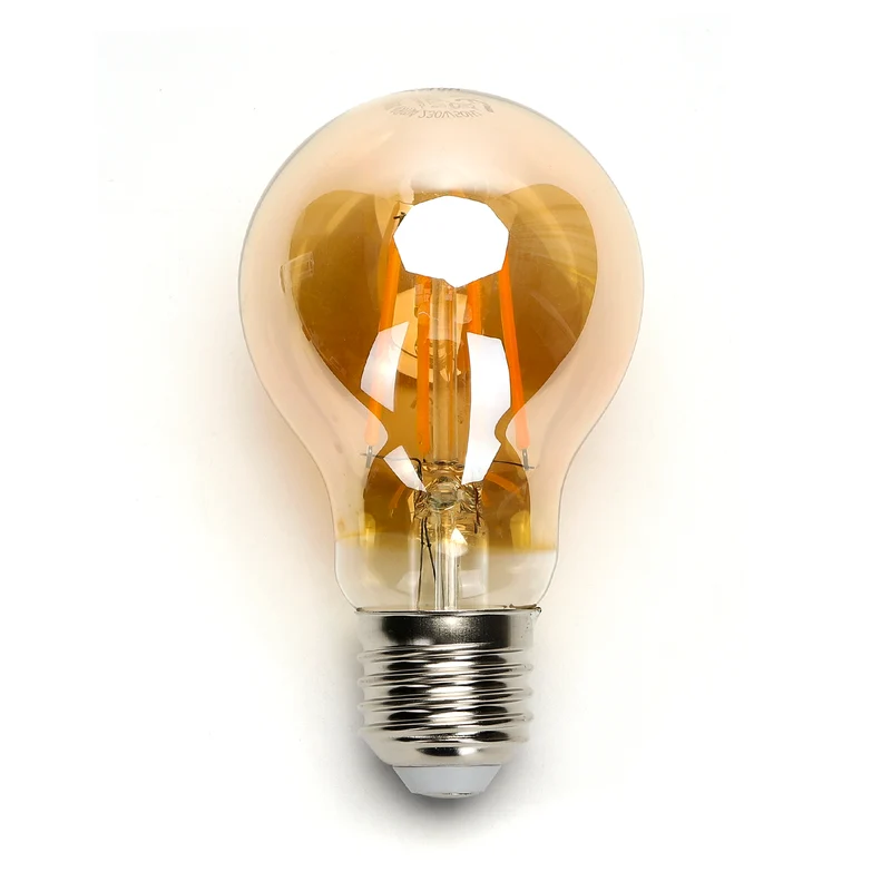 LED-Filament-Bernsteinlampe 4W A60 E27 - 2200K | Warmweiß
