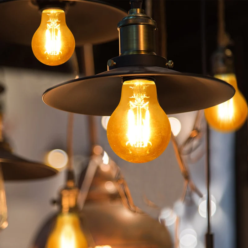 LED-Filament-Bernsteinlampe 4W A60 E27 - 2200K | Warmweiß