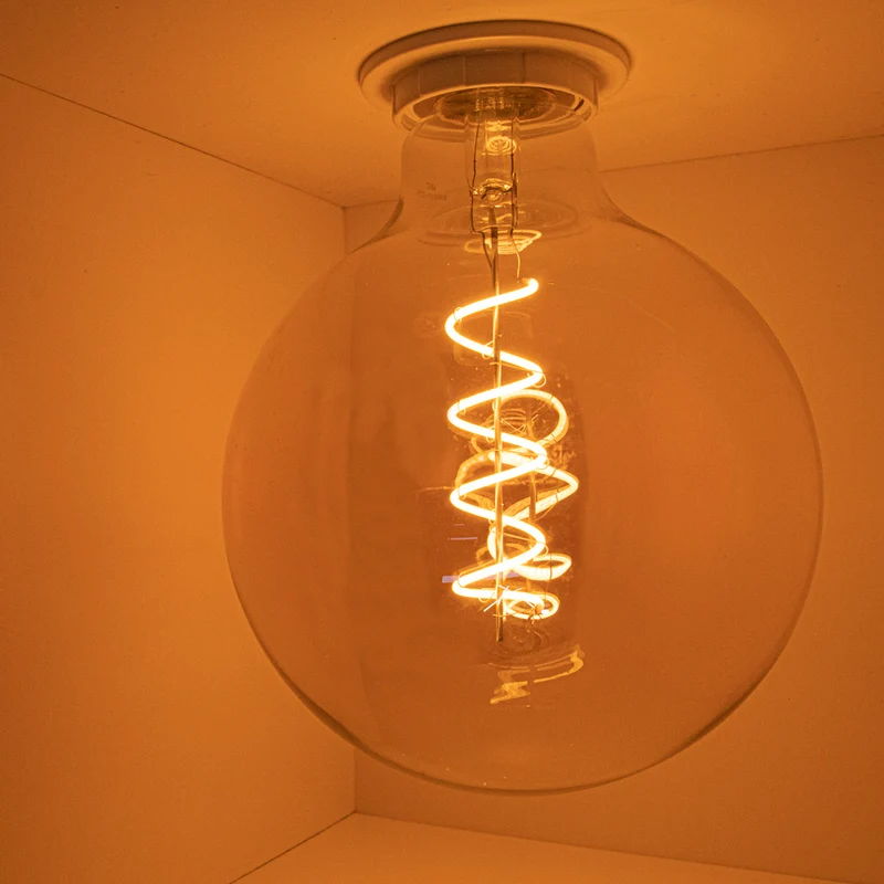 LED-Filament-Globe-Lampe | dimmbar | 3,8W G125 E27 – 2100K – Extra warmes Weiß