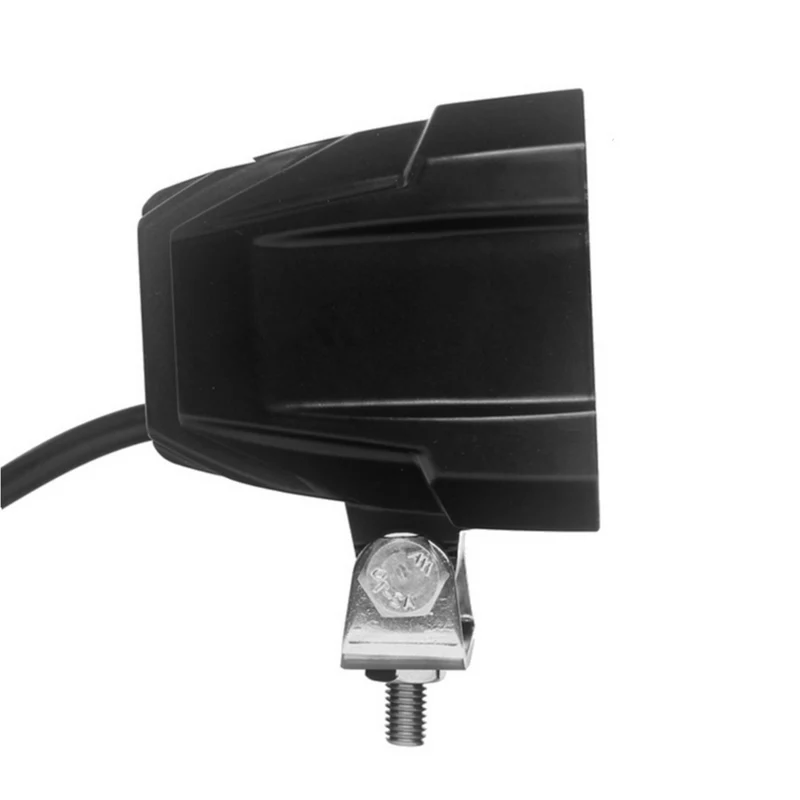 LED-Arbeitsleuchte im dunklen Look mit roter/gelber Positionslichtleiste