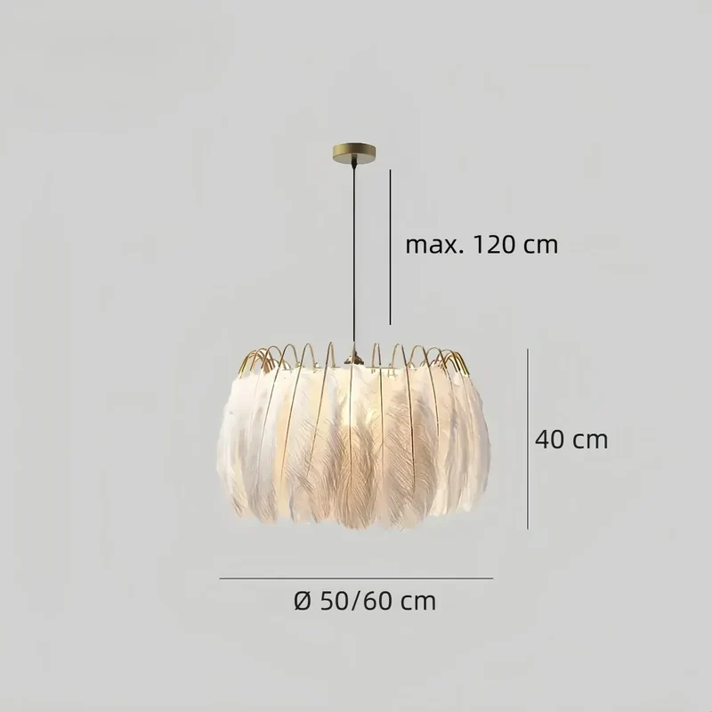 Feder-Pendelleuchte mit LED fürs Schlafzimmer