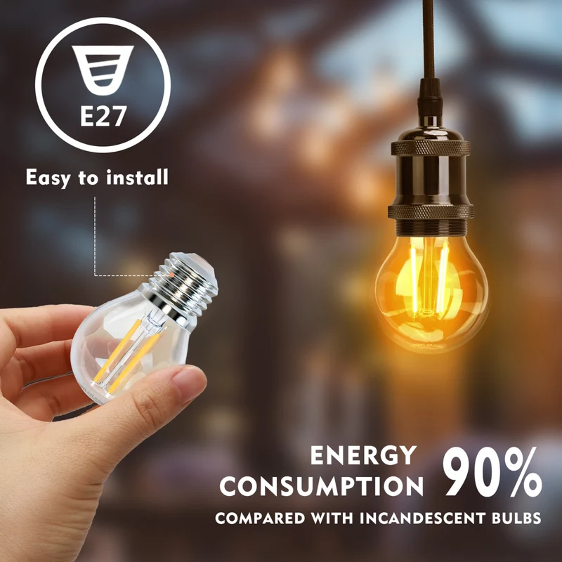 LED-Glühlampe 4W G45 E27 Dimmbar - 2700K | Warmweiß