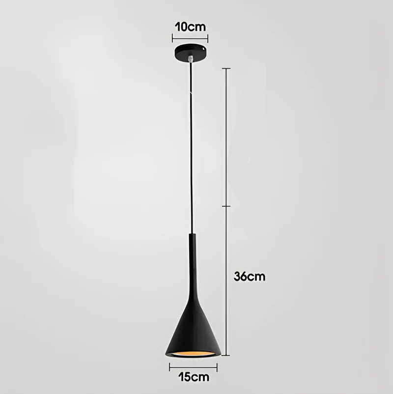 Konische Pendelleuchte aus Aluminium – Elancia