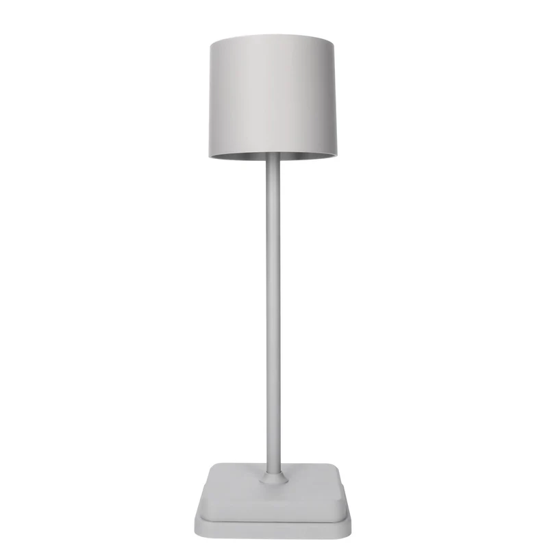 TouchDim wiederaufladbare LED-Tischleuchte – Dimmbar per Touch – Für drinnen und draußen – Grau