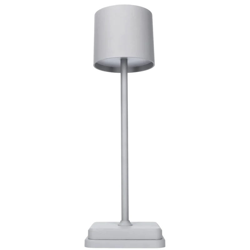 TouchDim wiederaufladbare LED-Tischleuchte – Dimmbar per Touch – Für drinnen und draußen – Grau