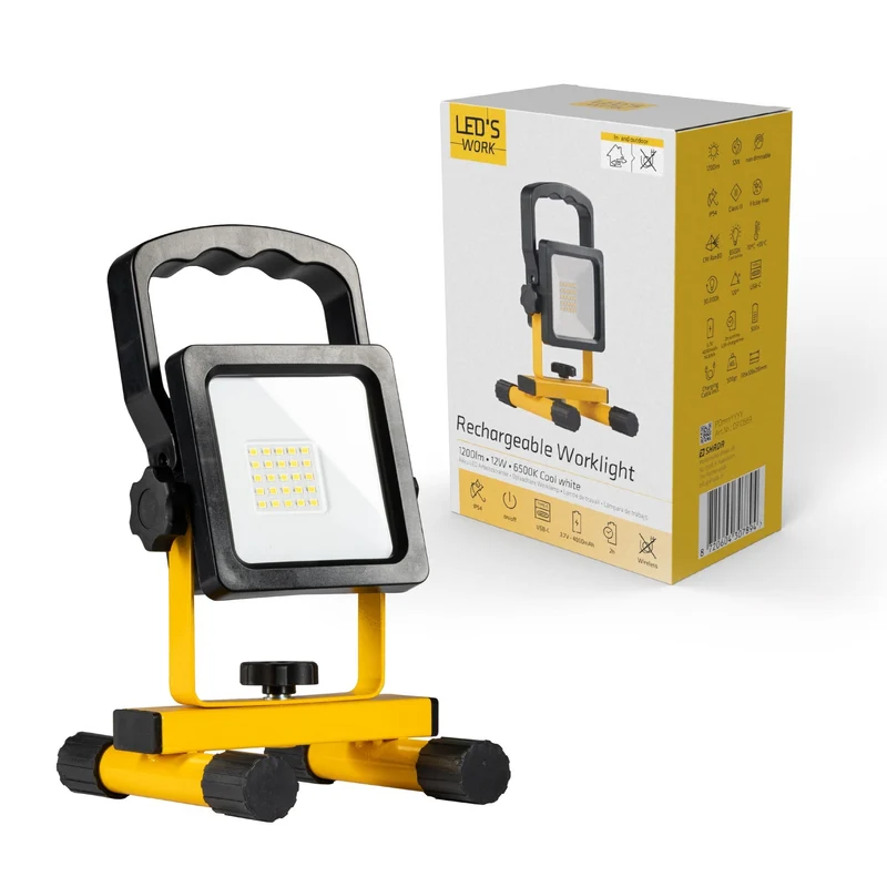 LED Wiederaufladbare Arbeitsleuchte 1200lm 6500K kaltweiß IP54 - LED's Work