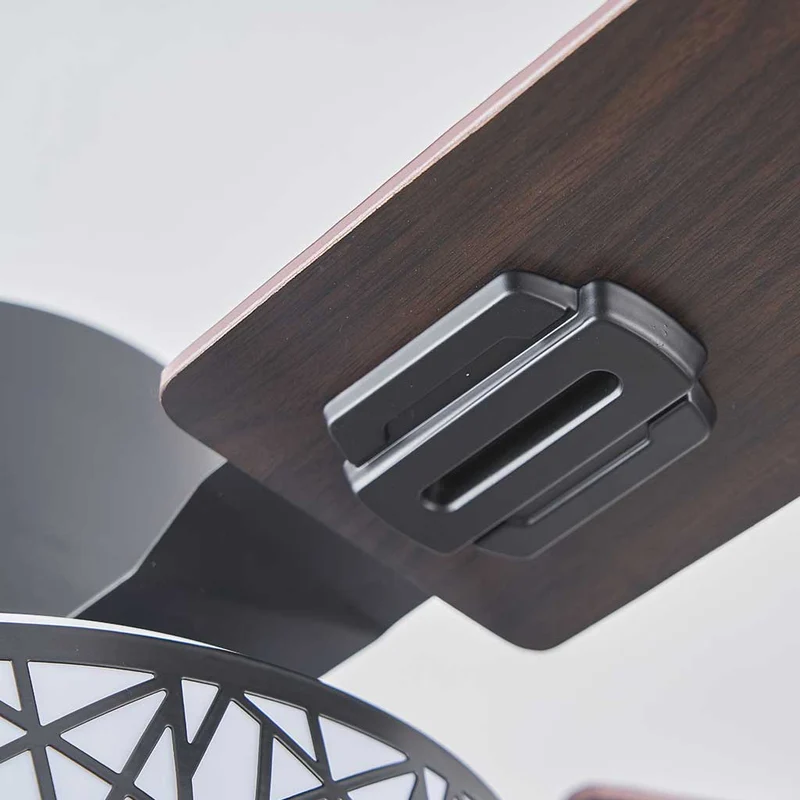 Ceiling Fan with Light Traditional Quiet Semi Flush Mount, 5 Wood Blades