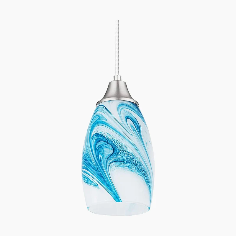 Pendant Light Minimalist Art Glass Marble for Dining Room/Kitchen