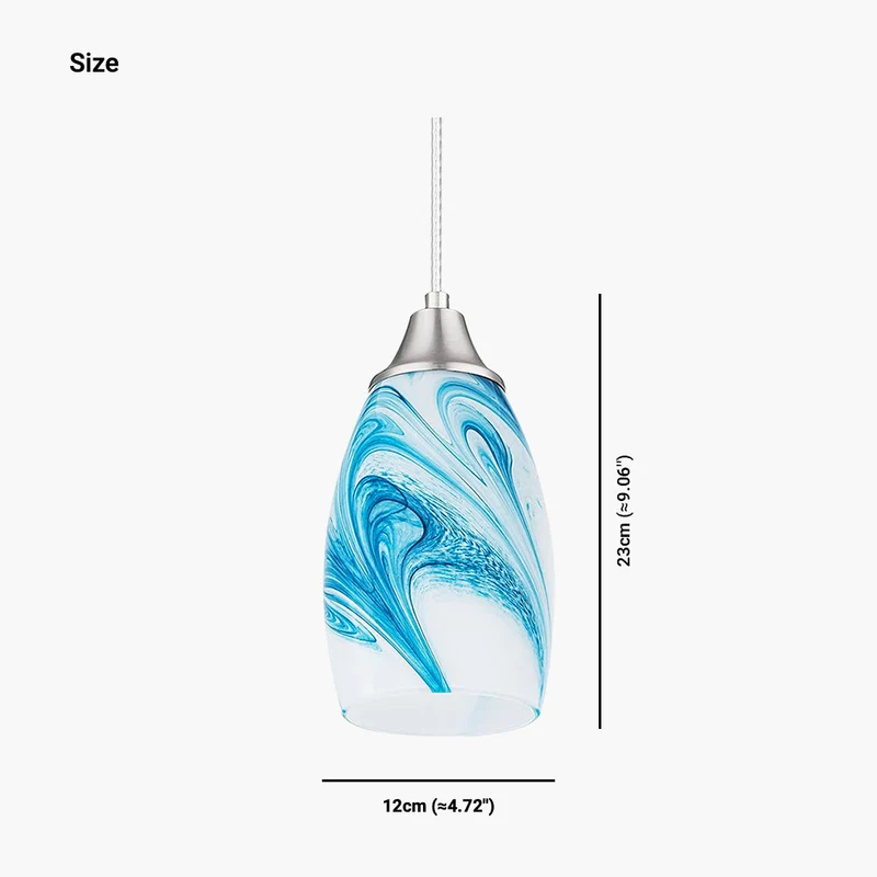 Pendant Light Minimalist Art Glass Marble for Dining Room/Kitchen