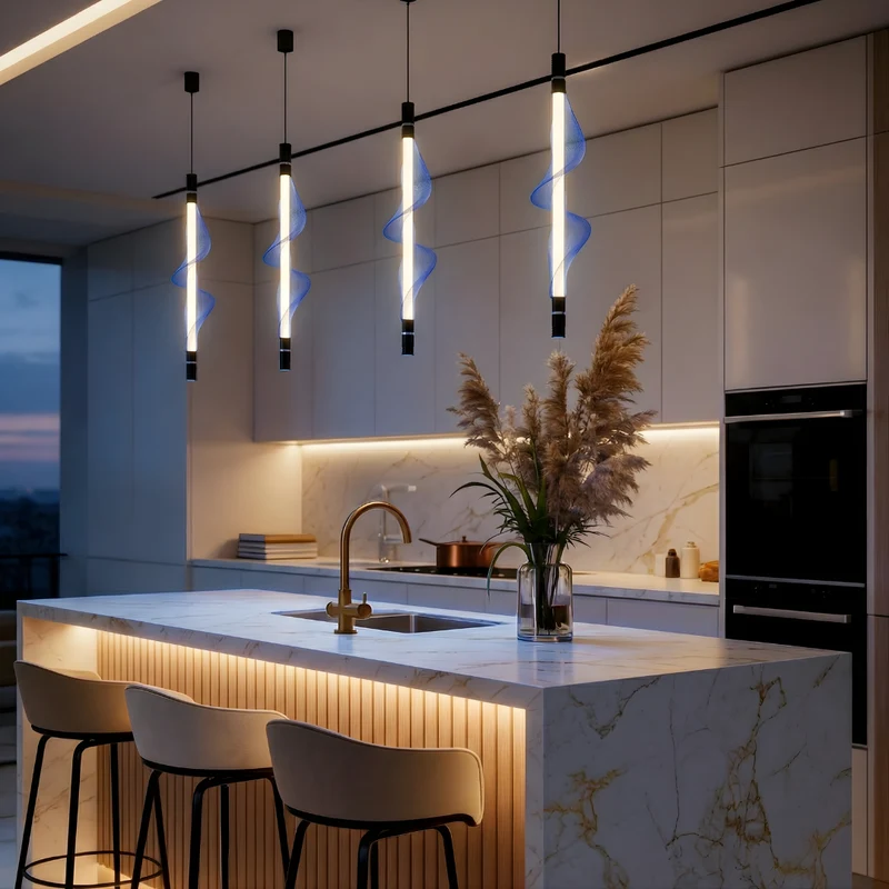 Vielseitige LED-Hängeleuchte im raffinierten, modernen Stil – Virevolte