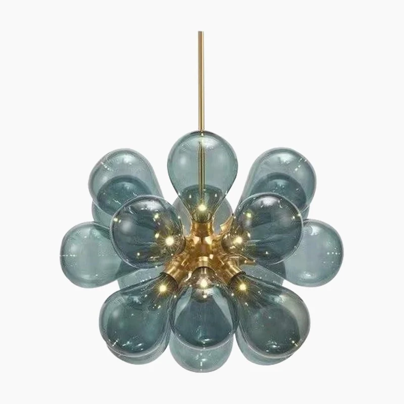 Chandelier Beautiful Modern Cluster Bubbles Glass Ball with 18 Lights, 2 Colors